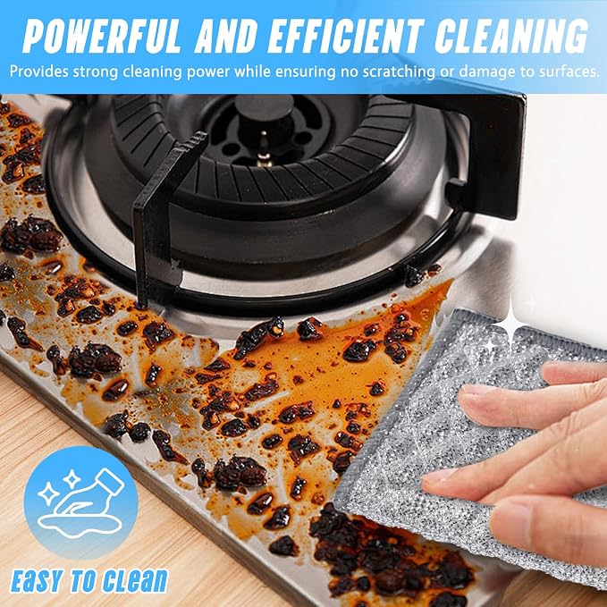Wangjinpeng 8PK 4-Layer Non-Scratch Wire Dishcloths, 7.87 x 7.87 in - Image 6