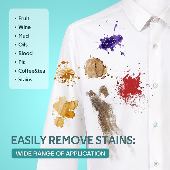 Laundry Stain Brush, Large Natural Soft Boar Bristles, Removes Tough Stains - Image 5