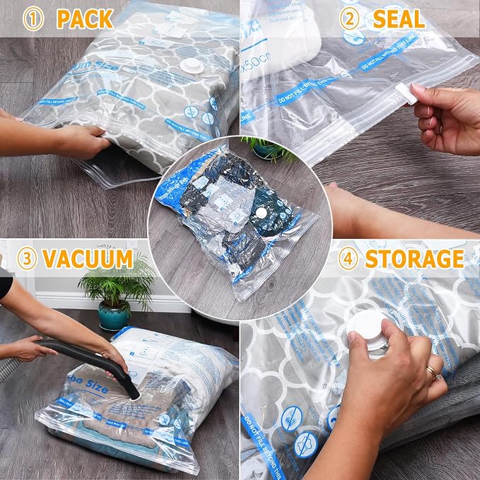 MEIQIHOME Vacuum Storage Bags, Space Saver Sealer Bags, Vacuum seal bags - Image 4