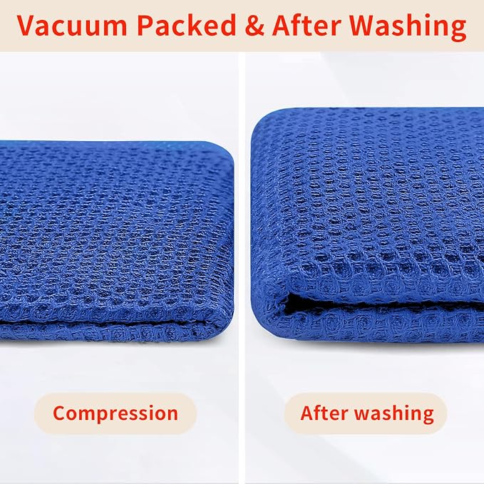 Homaxy 100% Cotton Waffle Weave Kitchen Dish Cloths 8-Pack, Ultra Soft - Image 7