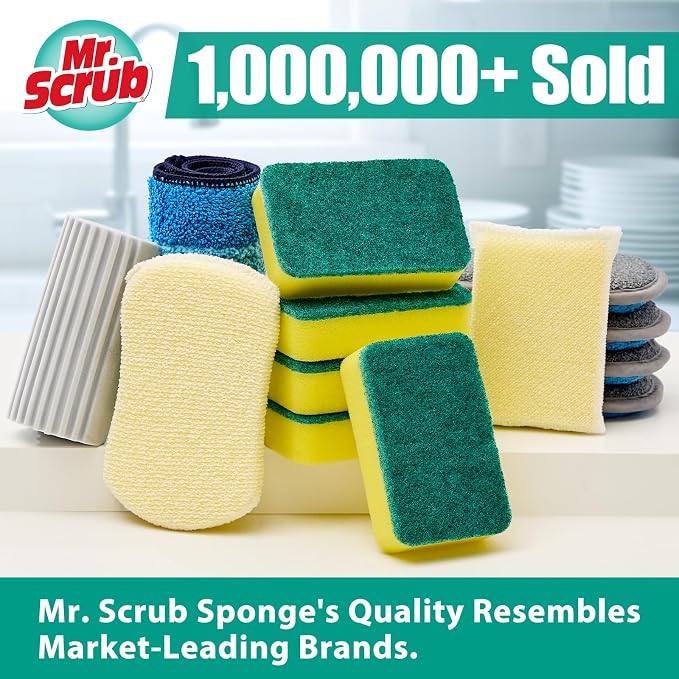 Mr. Scrub Sponges Kitchen Scrub Dish Sponge Scouring Pad, 12 Pack Cleaning - Image 7