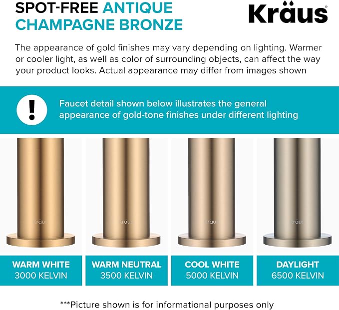 KRAUS Champagne Bronze Pull Down Kitchen Faucet KPF-2620SFACB | QuickDock top - Image 6