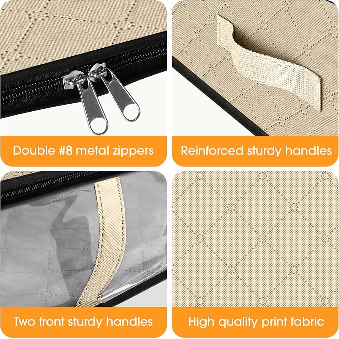 StorageRight Under Bed Storage Bags, 10 Pack, Comforters, Blankets and Seasonal - Image 3