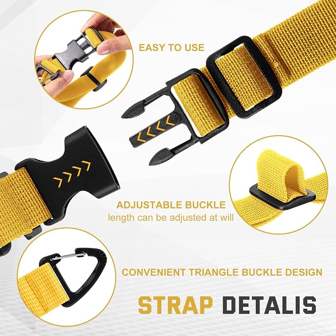 12 Pack Adjustable Extension Cord Holder Straps, Heavy Duty Triangle Clips - Image 3