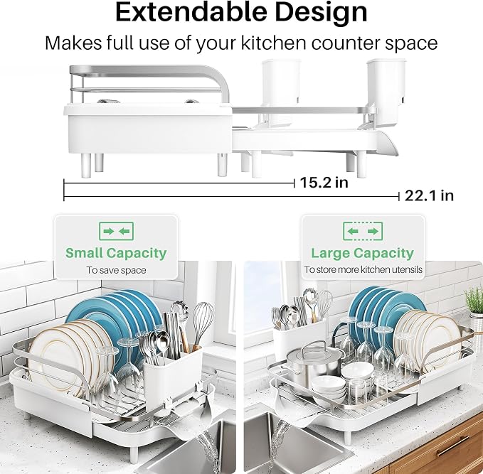 SNTD Expandable Dish Drying Rack - Image 2