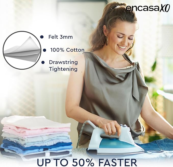 Encasa XO Ironing Board Cover and Pad, Thick Felt 54"x15" - Image 7