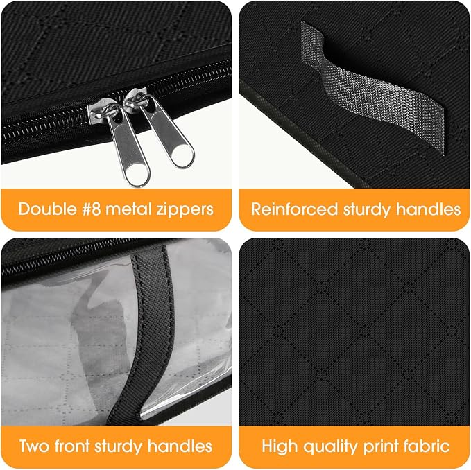 StorageRight Under Bed Storage Bags 4 Pack, 40L Large Clothes & Comforter - Image 3