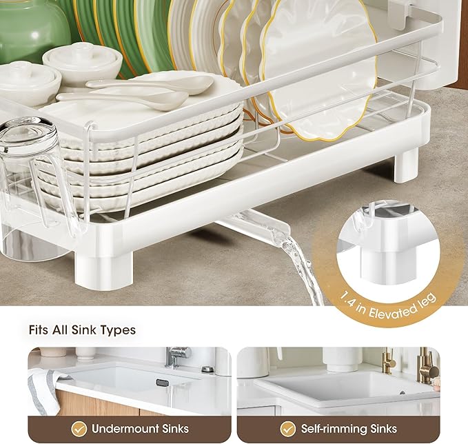 Runnatal Dish Drying Rack with Drainboard - Image 7