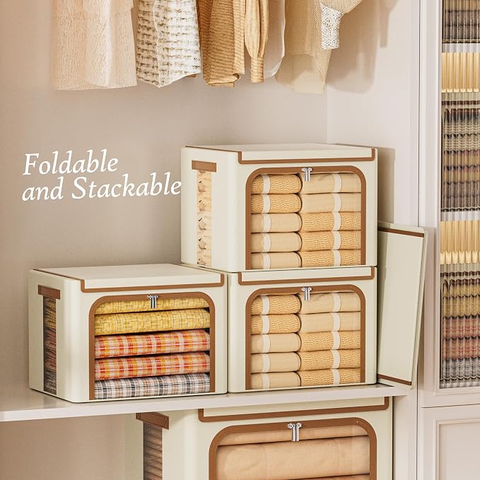 Yecaye Foldable Large Clothes Storage Bins - Image 3