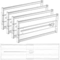 Vtopmart 6" Tall Upgrade Drawer Dividers, 12.8"-22.3" Expandable, 4 Pack | Deep by Vtopmart