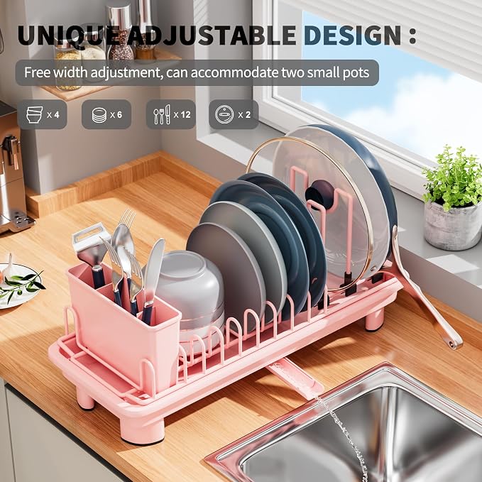 Small Dish Drying Rack, Stainless Steel - Image 4