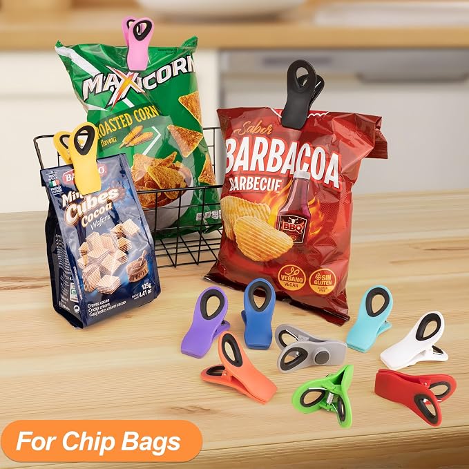 JETMORE 12 Pack Chip Clips, Plastic Magnetic Bag Clips - Image 2