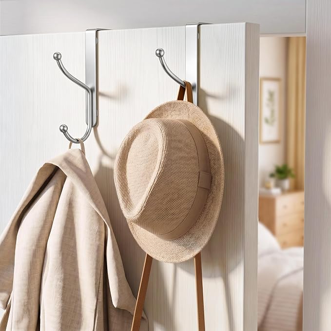 niffgaff Over Door Hook 4-Pack, Heavy Duty Door Hanger, Fits Interior Doors 1.4 - Image 2