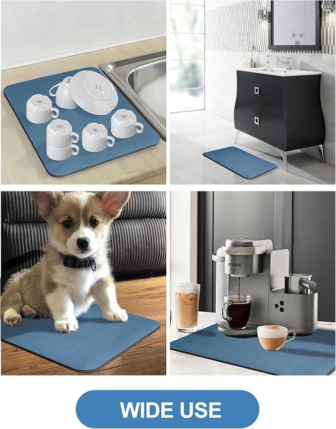 Dish Drying Mat for Kitchen Counter, Non-slip Drying Mat for Coffee Machine - Image 6