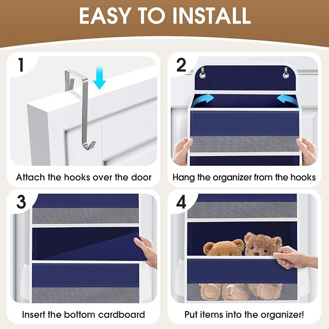 1Pack Over The Door Organizer Large Capacity Hanging Storage Room Organizer - Image 3