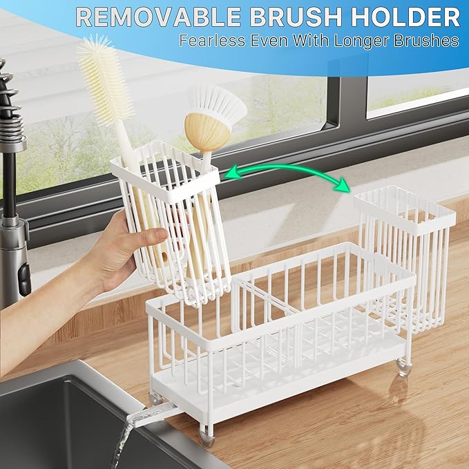 Cisily Sponge Holder for Kitchen Sink, Sink Caddy Organizer - Image 4