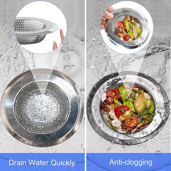 V-TOP Sink Strainer Stopper 4 Pack, Universal Silicone Kitchen Sink Drain - Image 6