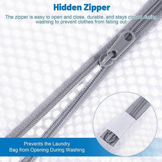 3-Pack Durable Honeycomb Mesh Laundry Bags - Image 4