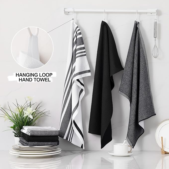 Homaxy Cotton 380 GSM Premium Kitchen Towels, 9 Pack - Image 3