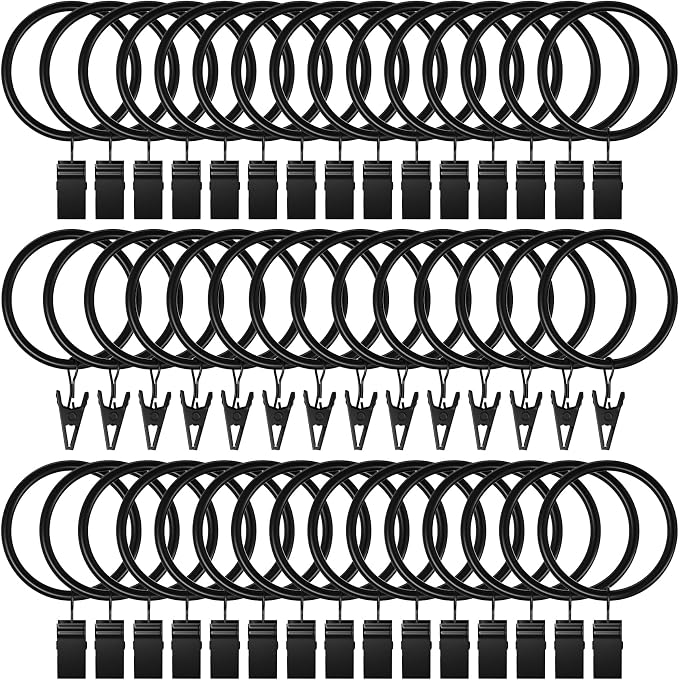 Lansian 100 Pack Curtain Rings by Lansian