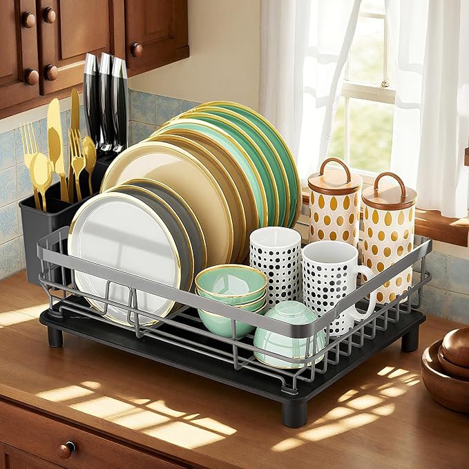 MOUKABAL Dish Drying Rack with Drainboard - Image 8