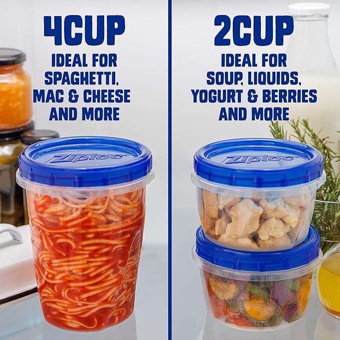 Ziploc Twist n Loc Food Storage Containers, Leak Resistant Design, Small and - Image 6