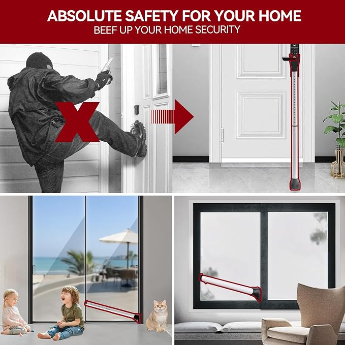 AceMining Door Security Bar, Patio Door Lock, 20-50 in | Sliding Glass Door - Image 7