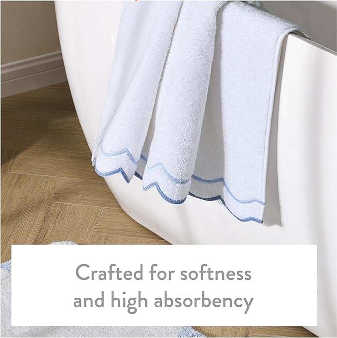 Peri Home 2 Piece Cotton Bath Towel Set, Embroidered - Image 2