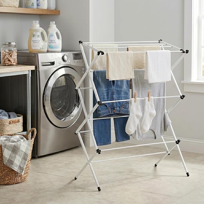 Honey-Can-Do 3-Tier Oversized Clothes Drying Rack, No Assembly | Oversized 31" - Image 2