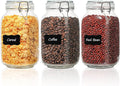 ComSaf Square Glass Canisters 51 oz 3 Pack by ComSaf