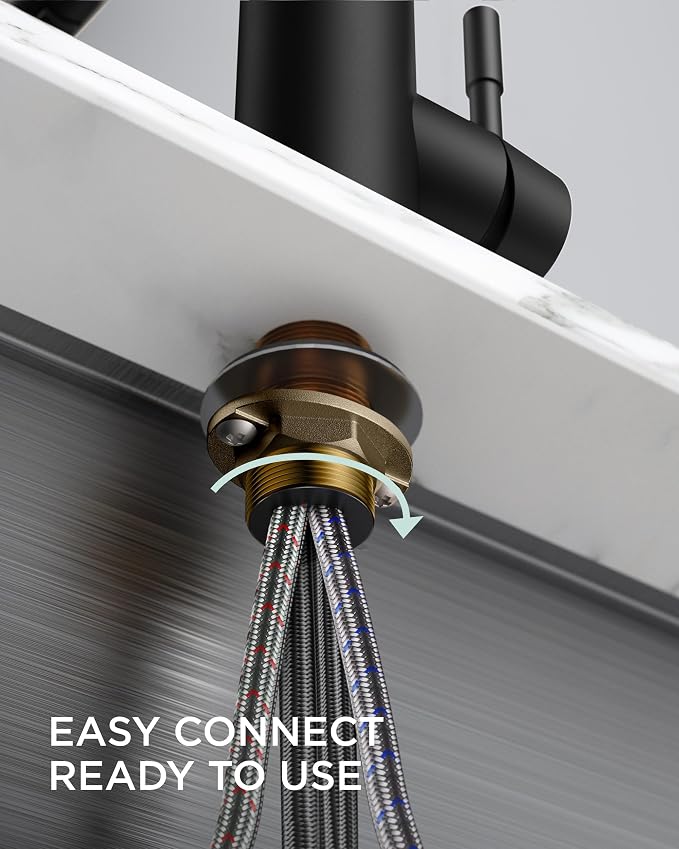 FORIOUS Black Kitchen Faucet - Image 6