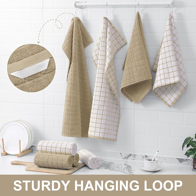 Homaxy Premium Cotton Kitchen Dish Cloths 12"x 12", 12 Pack - Image 6