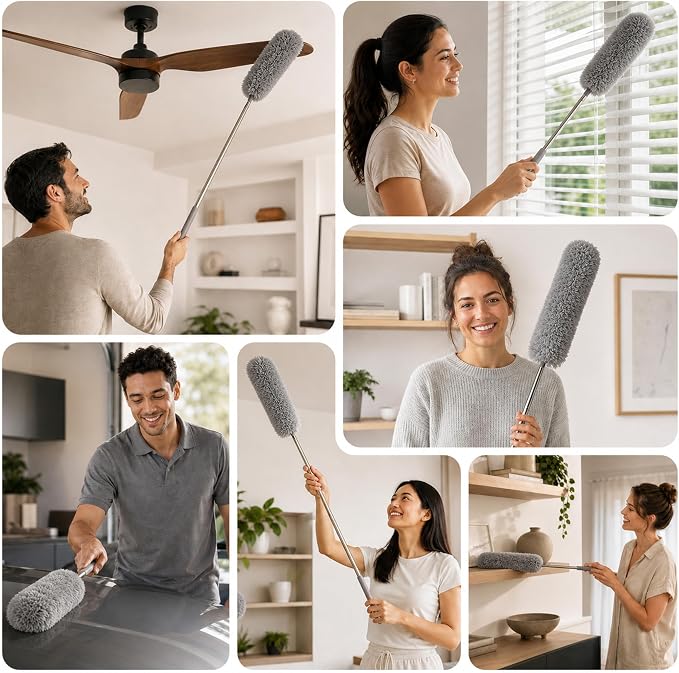 GÜTEWERK Extendable Microfiber Duster, 55 Inch - Image 7