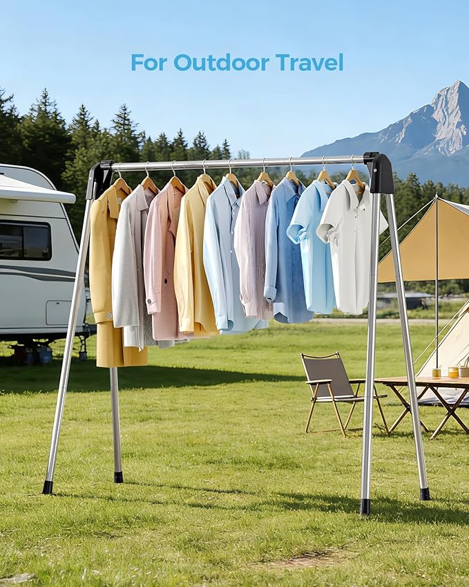 Clothes Drying Rack Foldable, Portable Clothes Airer, Folds Flat to Storage - Image 3