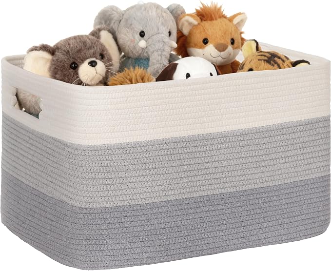 86L Large Woven Laundry Basket Hamper by SunNewt