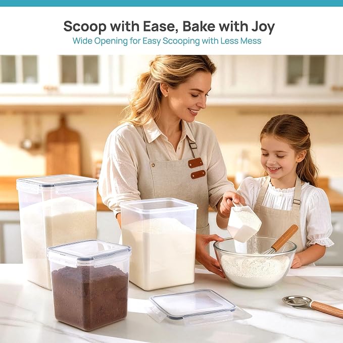 Vtopmart 3 PCS Flour and Sugar Storage Container Sets - Image 6