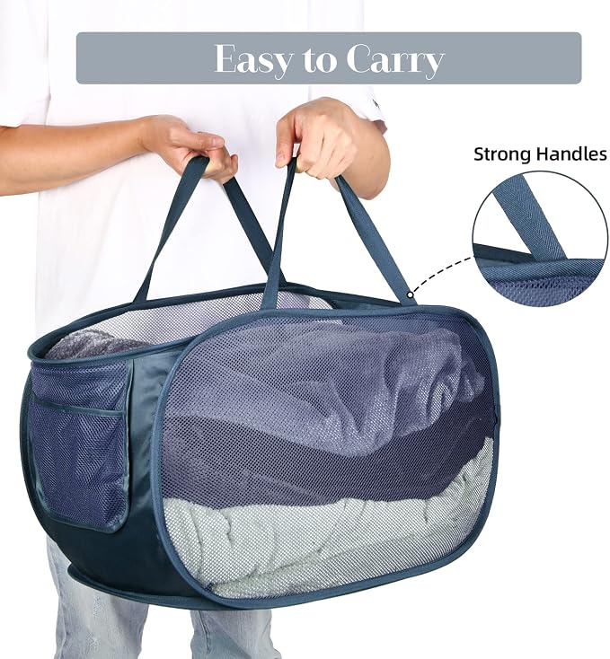 4 Pack Collapsible Laundry Baskets, Foldable Laundry Basket - Image 6