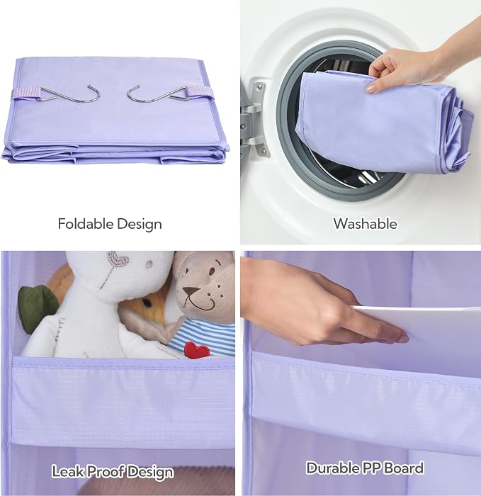 GRANNY SAYS 3-Shelf Hanging Closet Organizer, Foldable Storage, No-Sag Support - Image 4