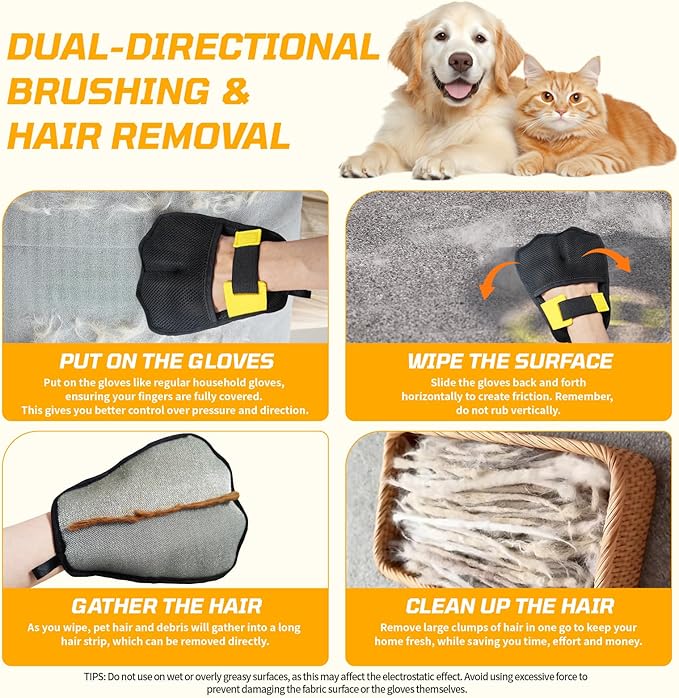 Pet Hair Removal Tool, Pet Hair Remover, Lint Remover 3-Pack | Dog and Cat Hair - Image 4