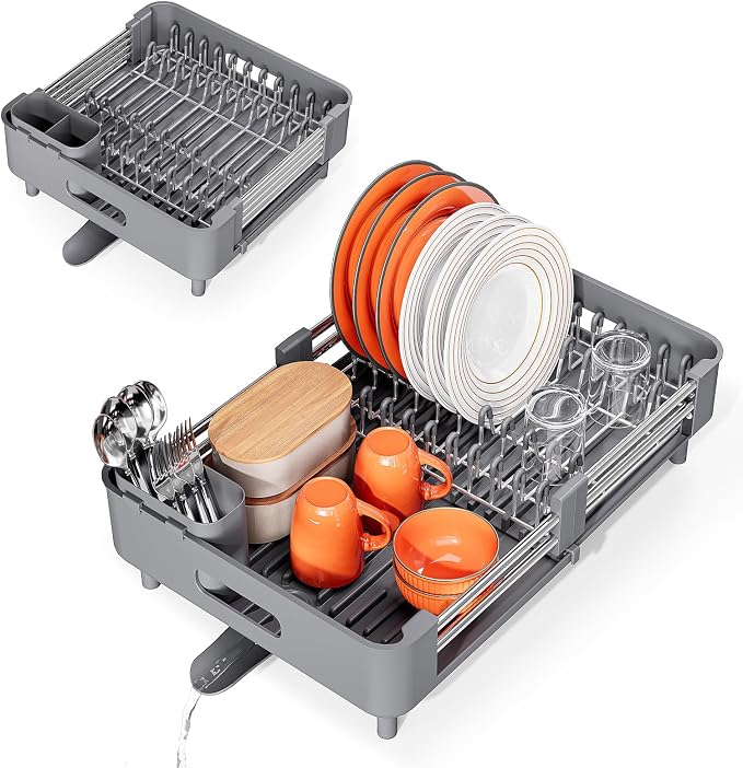 Urackify Extendable Stainless Dish Drying Rack - Image 9