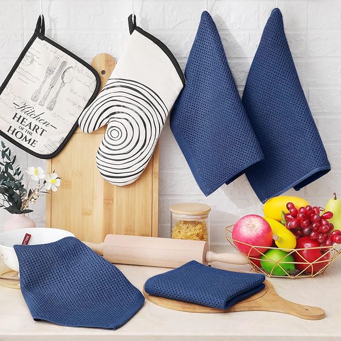 Homaxy 100% Cotton Waffle Weave Kitchen Dish Cloths 24-Pack, Ultra Soft - Image 6