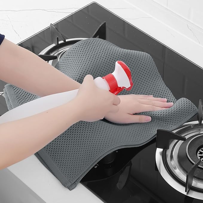 Homaxy 100% Cotton Waffle Weave Kitchen Dish Towels 12-Pack, Ultra Soft - Image 5