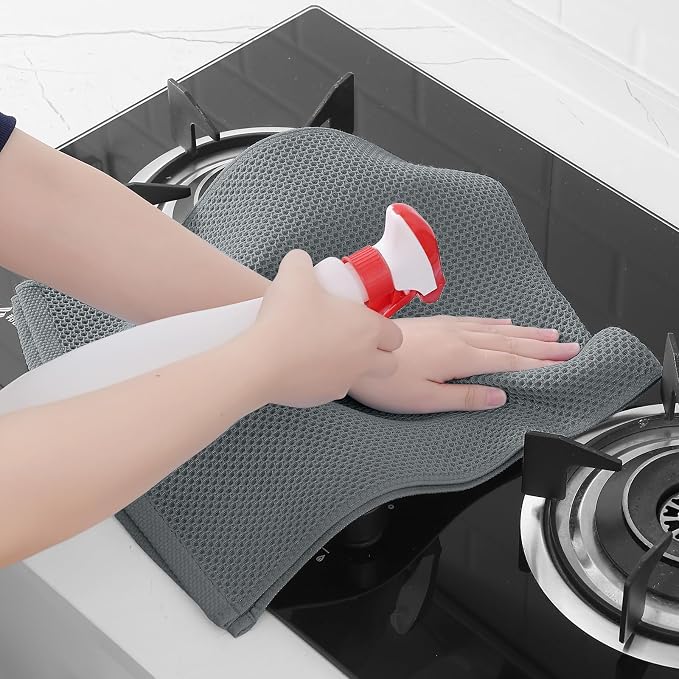 Homaxy 100% Cotton Waffle Weave Kitchen Dish Towels 4-Pack, Ultra Soft - Image 5