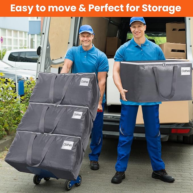 BlissTotes Large Moving Bags, Storage Bags, 125L-6 Pack | Moving Bags - Image 5