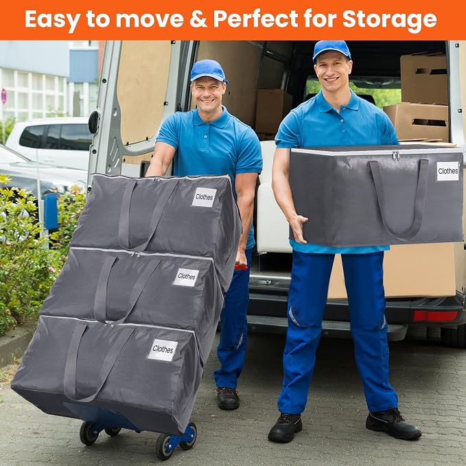 BlissTotes Large Moving Bags, Storage Bags, 93L-6 Pack | Moving Bags - Image 5