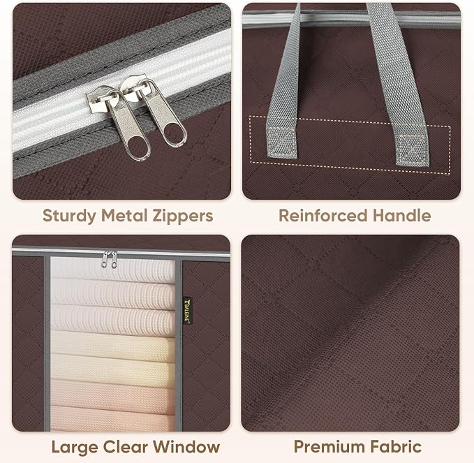 BALEINE 3 Pack Clothes Storage Bags, 24 Gallon Storage Containers - Image 8