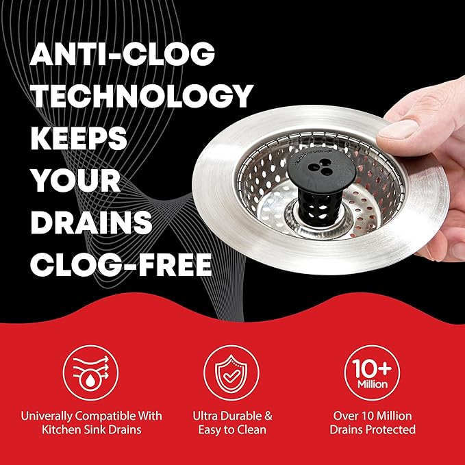 SinkShroom Revolutionary Clog-Free Sink Strainer Basket, Stainless Steel - Image 6
