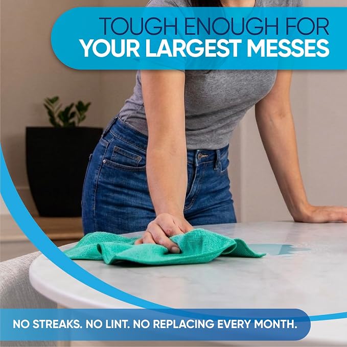 Microfiber Wholesale Bulk 16" x 16" All Purpose Towels Case Quantity | Large | - Image 6