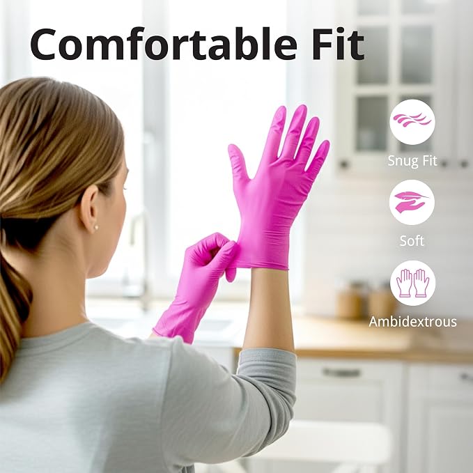SwiftGrip Powder-Free Nitrile Gloves, Disposable Nitrile Gloves, Latex-Free - Image 3