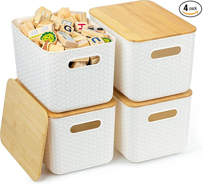 Ohmlove 4 Pack Storage Bins by OHMLOVE